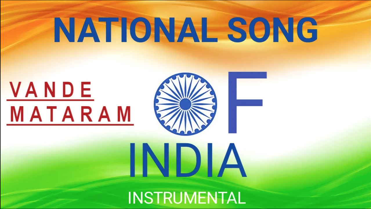 Indian National Song Vande Mataram Instrumental with Tricolor Background and Ashoka Chakra